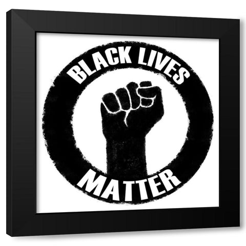 BLM Movement 3 Black Modern Wood Framed Art Print by Prime, Marcus