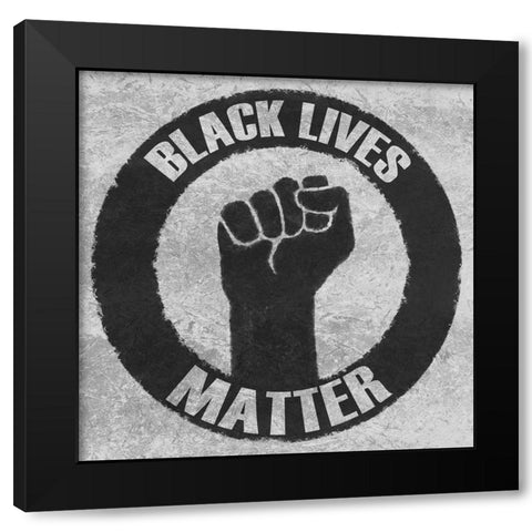 BLM Movement 1 Black Modern Wood Framed Art Print with Double Matting by Prime, Marcus