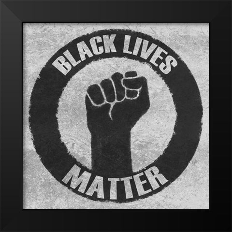 BLM Movement 1 Black Modern Wood Framed Art Print by Prime, Marcus