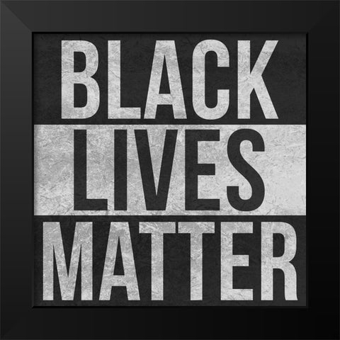 BLM Movement 2 Black Modern Wood Framed Art Print by Prime, Marcus