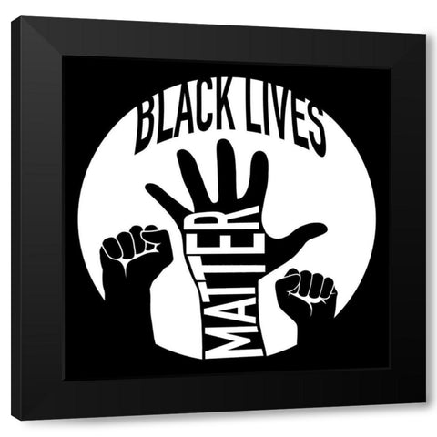 Strong Together Black Modern Wood Framed Art Print with Double Matting by Prime, Marcus