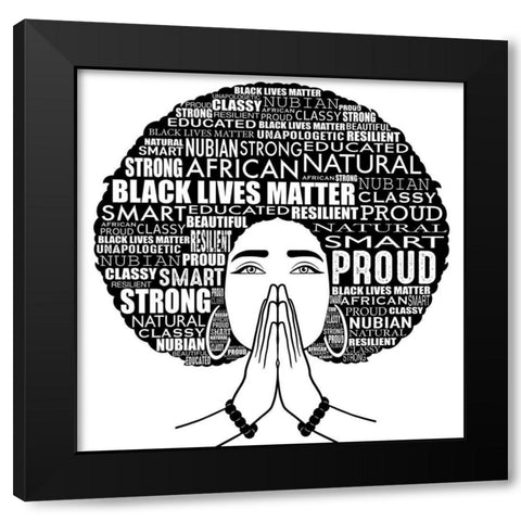 Nubian Queen Black Modern Wood Framed Art Print with Double Matting by Prime, Marcus