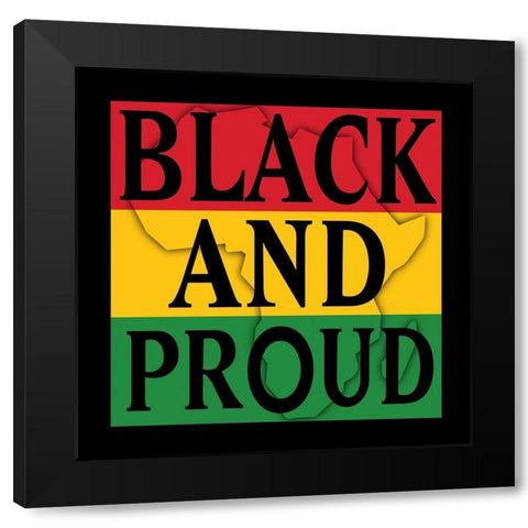 Black and Proud 1 Black Modern Wood Framed Art Print with Double Matting by Prime, Marcus