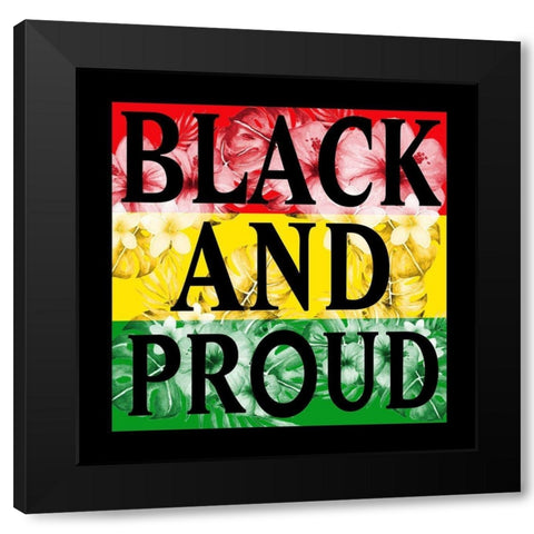 Flower Black and Proud Black Modern Wood Framed Art Print with Double Matting by Prime, Marcus