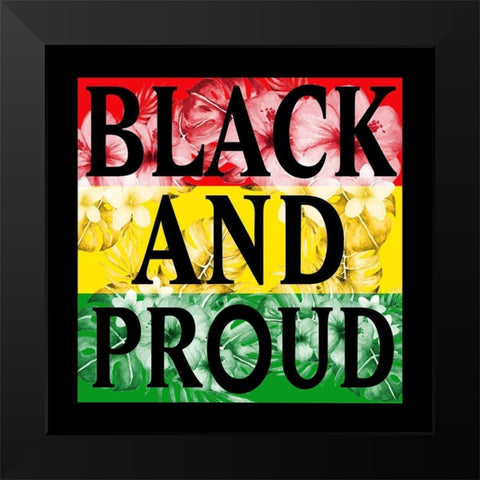 Flower Black and Proud Black Modern Wood Framed Art Print by Prime, Marcus