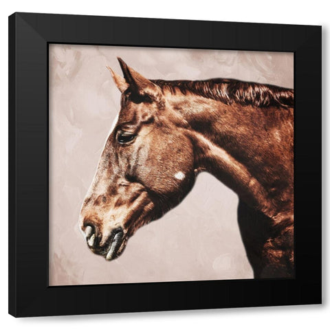 Marching Steed Black Modern Wood Framed Art Print by Prime, Marcus