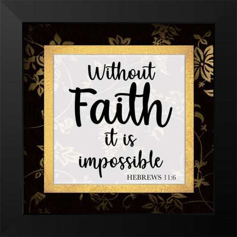 Without Faith Black Modern Wood Framed Art Print by Prime, Marcus