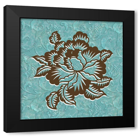 Holy Floral Black Modern Wood Framed Art Print with Double Matting by Prime, Marcus