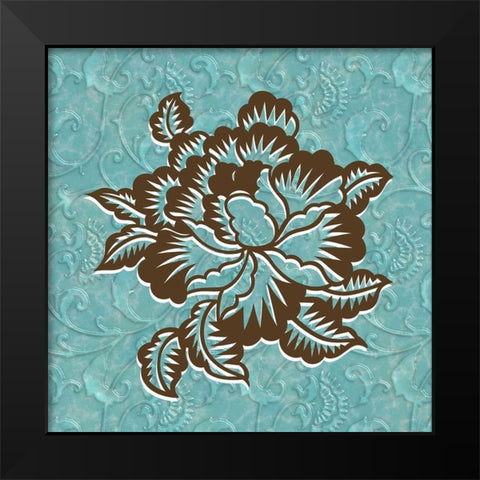 Holy Floral Black Modern Wood Framed Art Print by Prime, Marcus