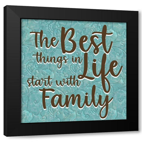 Best Family Black Modern Wood Framed Art Print with Double Matting by Prime, Marcus