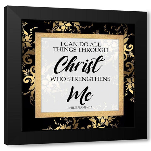 Stregthen Me Black Modern Wood Framed Art Print by Prime, Marcus