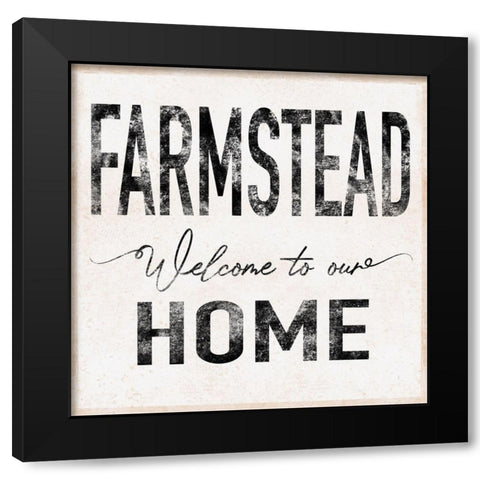Farmstead Home Black Modern Wood Framed Art Print with Double Matting by Prime, Marcus
