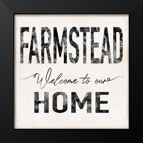 Farmstead Home Black Modern Wood Framed Art Print by Prime, Marcus