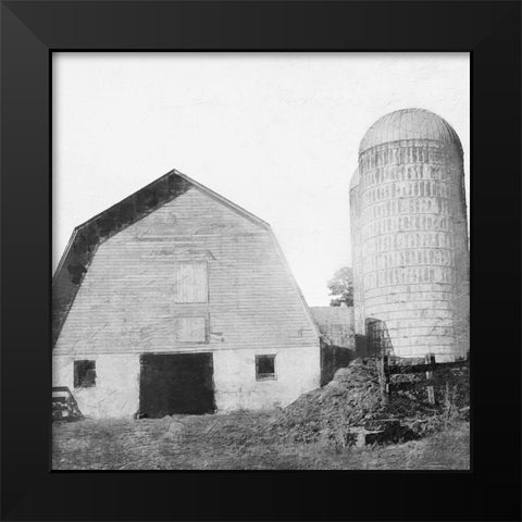 Vintage Silos Black Modern Wood Framed Art Print by Prime, Marcus