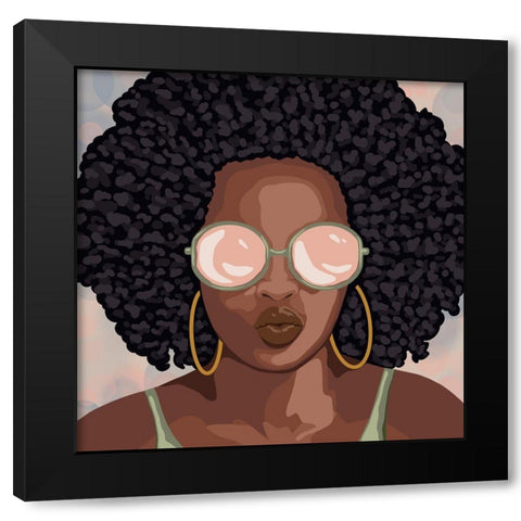 Beautiful Smooch 1 Black Modern Wood Framed Art Print with Double Matting by Prime, Marcus