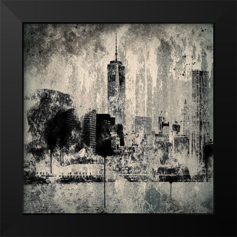 Industrial City Black Modern Wood Framed Art Print by Prime, Marcus