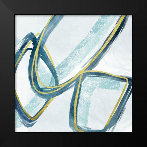 Geometric Collision 1 Black Modern Wood Framed Art Print by Prime, Marcus