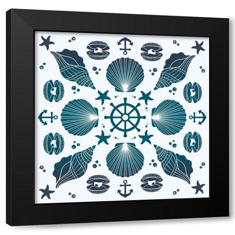 Coastal Gathering Black Modern Wood Framed Art Print by Prime, Marcus