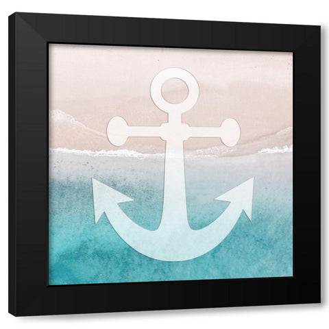 Coastal Anchor Black Modern Wood Framed Art Print with Double Matting by Prime, Marcus