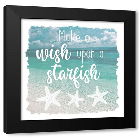 Starfish Wish Black Modern Wood Framed Art Print by Prime, Marcus