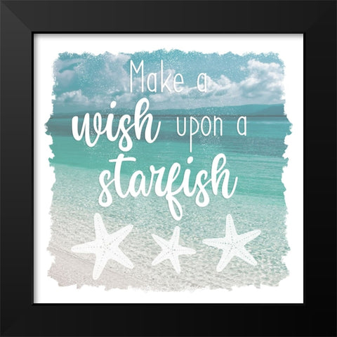 Starfish Wish Black Modern Wood Framed Art Print by Prime, Marcus