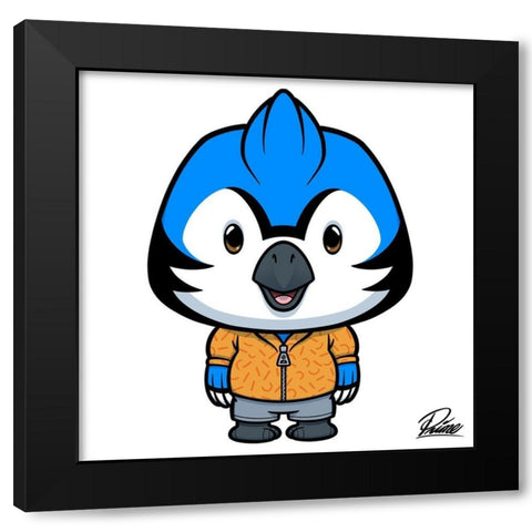Balthazar Blue Jay Black Modern Wood Framed Art Print by Prime, Marcus