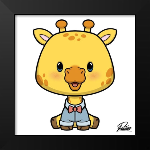 Gavin Giraffe Black Modern Wood Framed Art Print by Prime, Marcus
