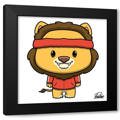 Lucas Lion Black Modern Wood Framed Art Print with Double Matting by Prime, Marcus