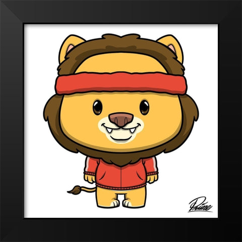 Lucas Lion Black Modern Wood Framed Art Print by Prime, Marcus