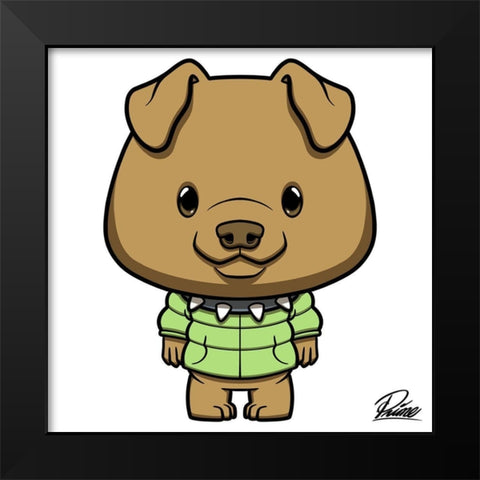 Peter Pitbull Black Modern Wood Framed Art Print by Prime, Marcus