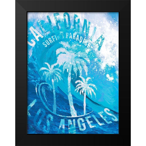 South Coast Curls 2 Black Modern Wood Framed Art Print by Miller, Savannah