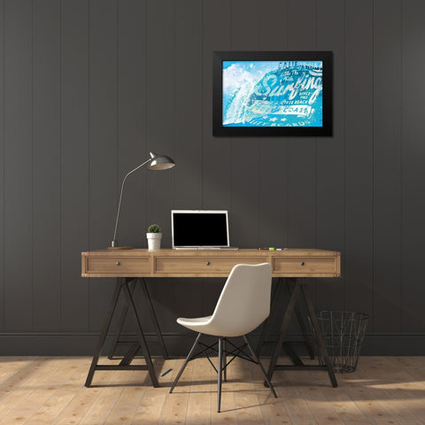 South Coast Curls 4 Black Modern Wood Framed Art Print by Miller, Savannah