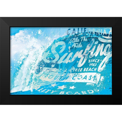 South Coast Curls 4 Black Modern Wood Framed Art Print by Miller, Savannah