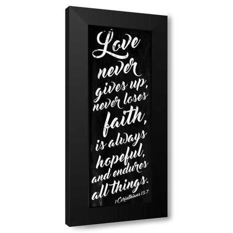 Love Never Black Black Modern Wood Framed Art Print with Double Matting by Villa, Mlli
