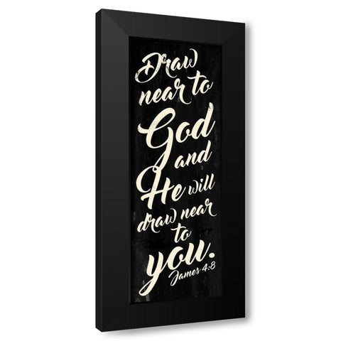 Draw Near Cream Black Modern Wood Framed Art Print with Double Matting by Villa, Mlli