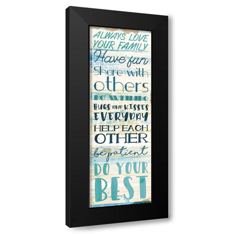 Always Love Black Modern Wood Framed Art Print with Double Matting by Villa, Mlli