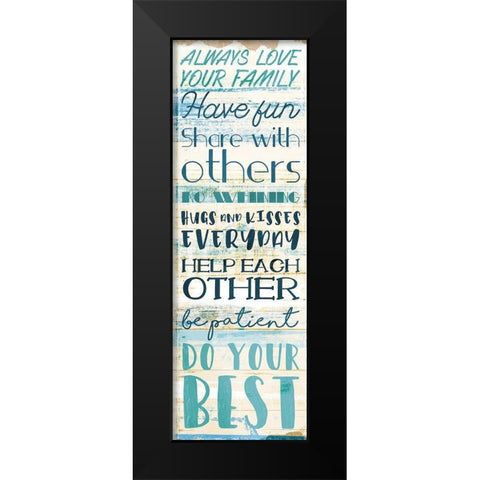 Always Love Black Modern Wood Framed Art Print by Villa, Mlli