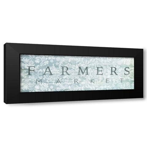 Farmers Market Blues Black Modern Wood Framed Art Print with Double Matting by Villa, Mlli