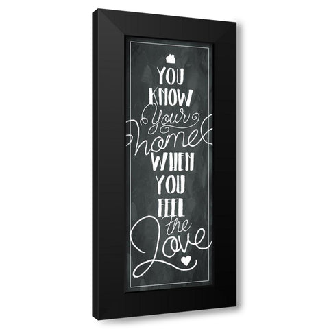 Feel The Love Black Modern Wood Framed Art Print with Double Matting by Villa, Mlli