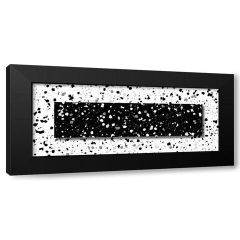 Black White Speckles Black Modern Wood Framed Art Print with Double Matting by Villa, Mlli