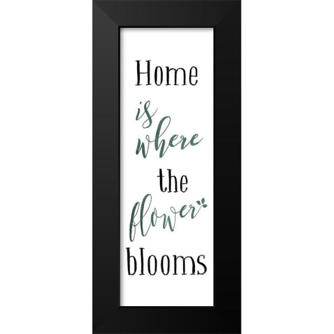 Flower Blooms Colors Black Modern Wood Framed Art Print by Villa, Mlli