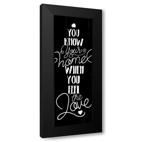 Home Love Black Modern Wood Framed Art Print with Double Matting by Villa, Mlli