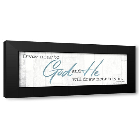 Draw Near Black Modern Wood Framed Art Print with Double Matting by Villa, Mlli