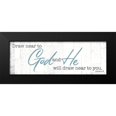 Draw Near Black Modern Wood Framed Art Print by Villa, Mlli