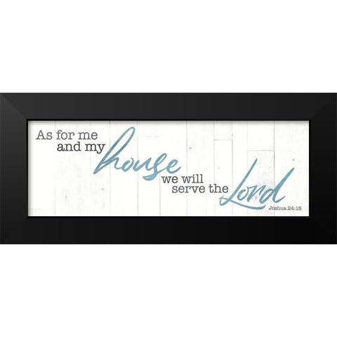 My House Black Modern Wood Framed Art Print by Villa, Mlli