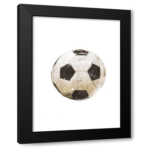 Soccer Black Modern Wood Framed Art Print by Villa, Mlli