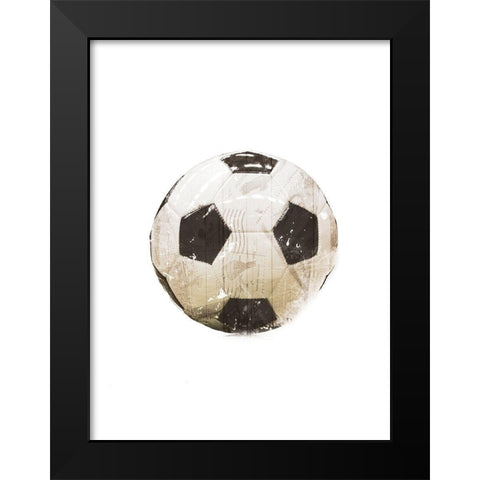 Soccer Black Modern Wood Framed Art Print by Villa, Mlli