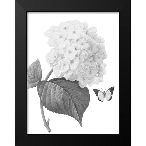Greyscale Floral Four Black Modern Wood Framed Art Print by Villa, Mlli