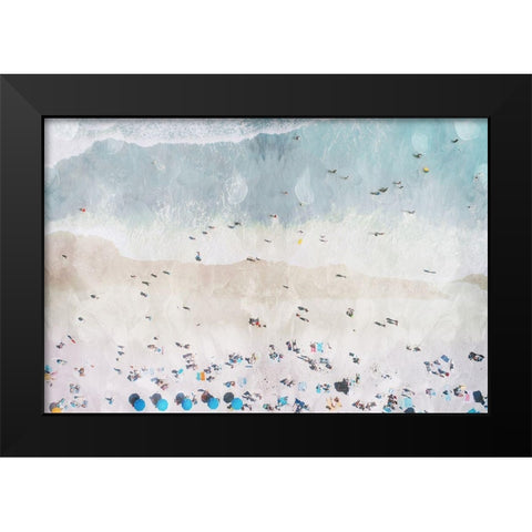 Beaching Out Black Modern Wood Framed Art Print by Villa, Mlli