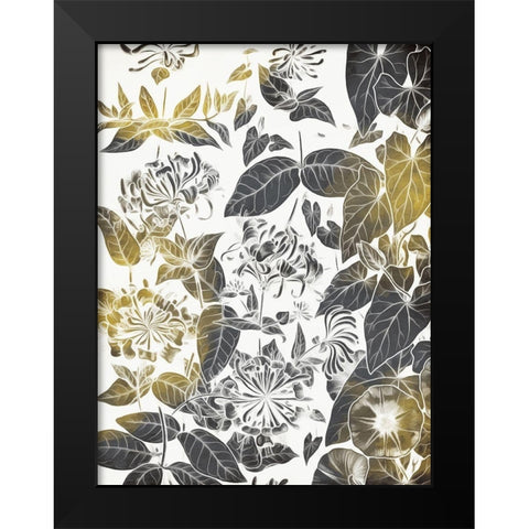 Look Through The Flowers Black Modern Wood Framed Art Print by Villa, Mlli